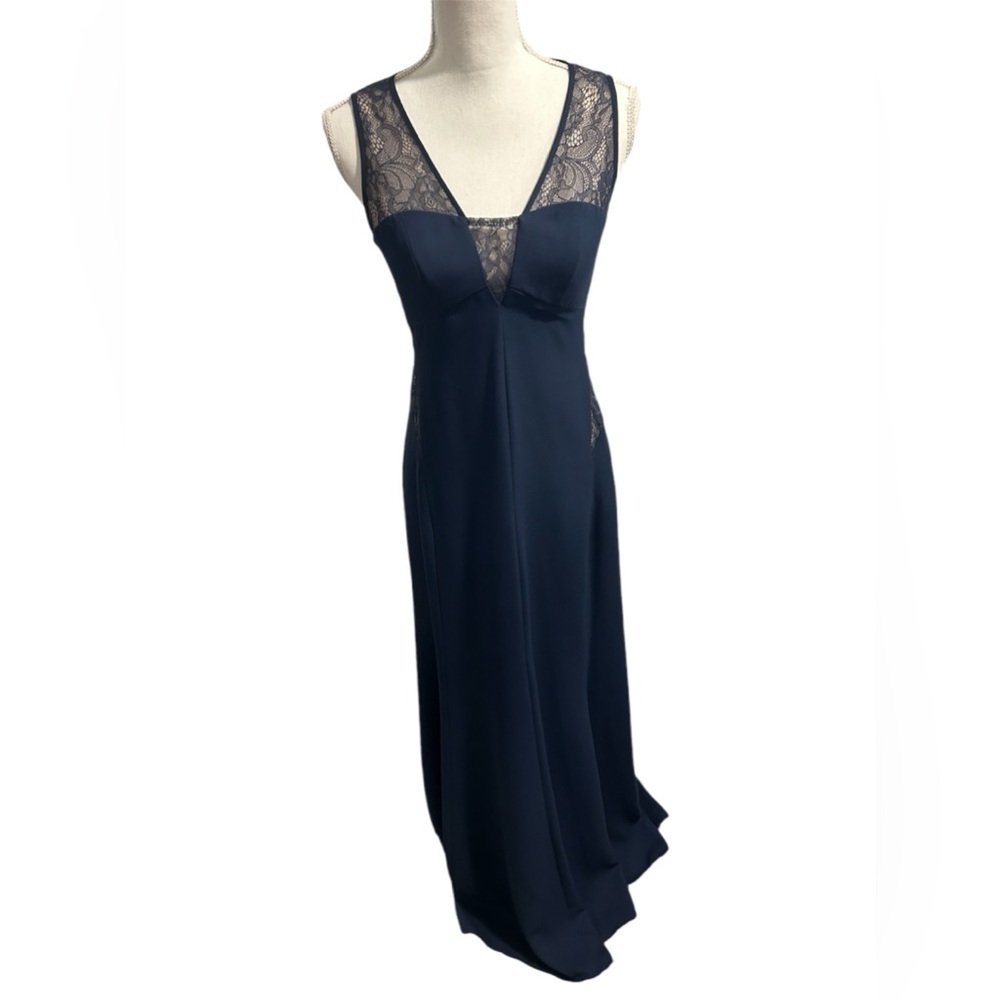 {Bcbg Paris} Ariel Navy Laced Maxi Dress